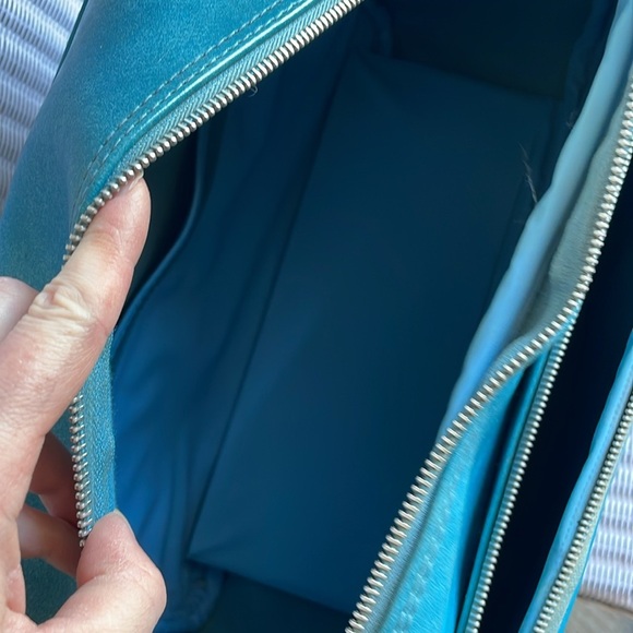 Vintage Teal Carry-On Luggage - Picture 8 of 10